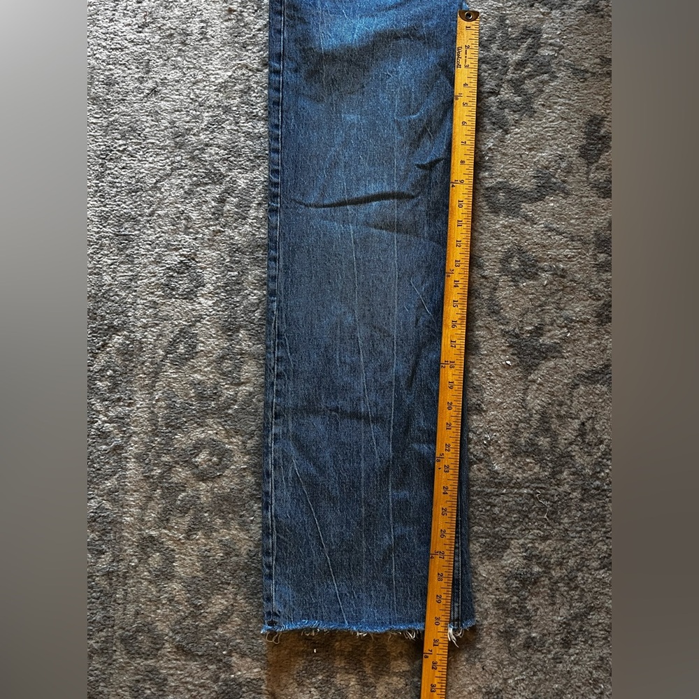 Abercrombie & Fitch High-Rise Wide-Leg Blue Jeans - Picture 3 of 5
